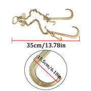 DURAFORCE G70 V-Chain Bridle w/ 15" Large J Hooks, T- Hook & J-Hook w/Grab Hooks 2' Legs