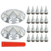 DURAFORCE Front Hub Cover Set Chrome Semi Truck Wheel Cover 33mm Nut Covers Spiked