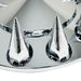 DURAFORCE Front Hub Cover Set Chrome Semi Truck Wheel Cover 33mm Nut Covers Spiked