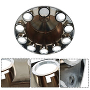 DURAFORCE Chrome Semi Trucks Hub Cover Wheel Set Rear 33mm Nut Covers Spike USA