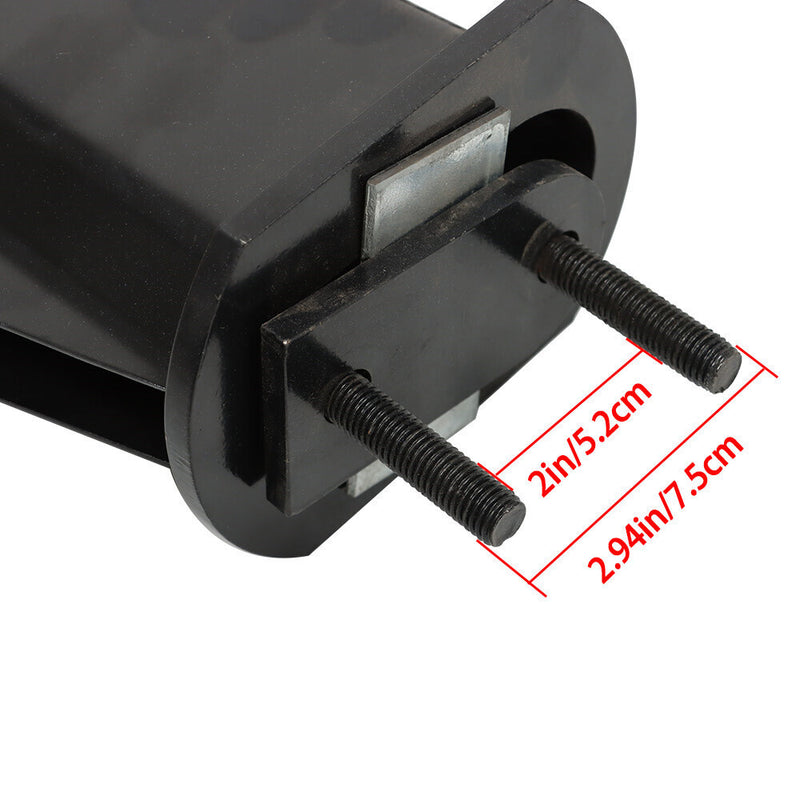 DURAFORCE Black Steel Straight New Mud Flap Hangers 30" Pair 2.5" Semi Truck Spring Loaded