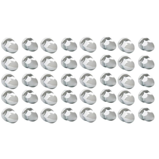 DURAFORCE Chrome 33mm Lug Nut Covers Push-on Bullet Flanged For Semi Trucks Pack of 40