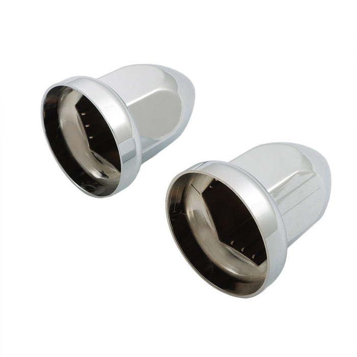 DURAFORCE Chrome 33mm Lug Nut Covers Push-on Bullet Flanged For Semi Trucks Pack of 40