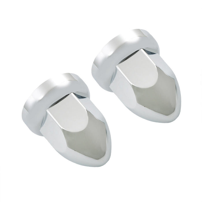 DURAFORCE Chrome 33mm Lug Nut Covers Push-on Bullet Flanged For Semi Trucks Pack of 40