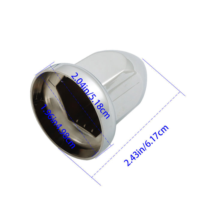 DURAFORCE Chrome 33mm Lug Nut Covers Push-on Bullet Flanged For Semi Trucks Pack of 40