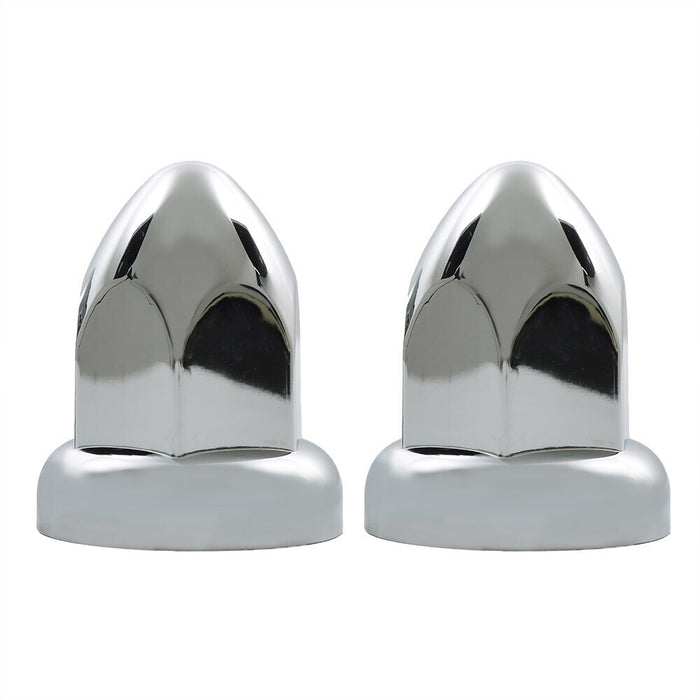 DURAFORCE Chrome 33mm Lug Nut Covers Push-on Bullet Flanged For Semi Trucks Pack of 40