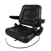 DURAFORCE Universal Folding Seat For Tractor And Forklift With Slide/ Armrest/ Seatbelt