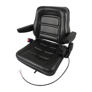 DURAFORCE Universal Folding Seat For Tractor And Forklift With Slide/ Armrest/ Seatbelt