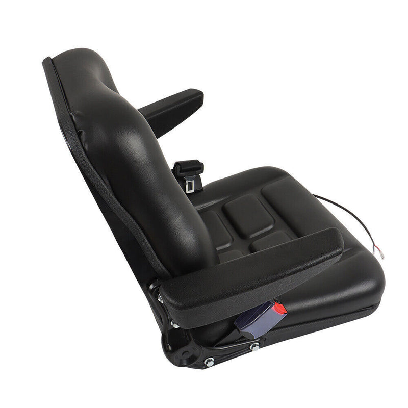 DURAFORCE Universal Folding Seat For Tractor And Forklift With Slide/ Armrest/ Seatbelt