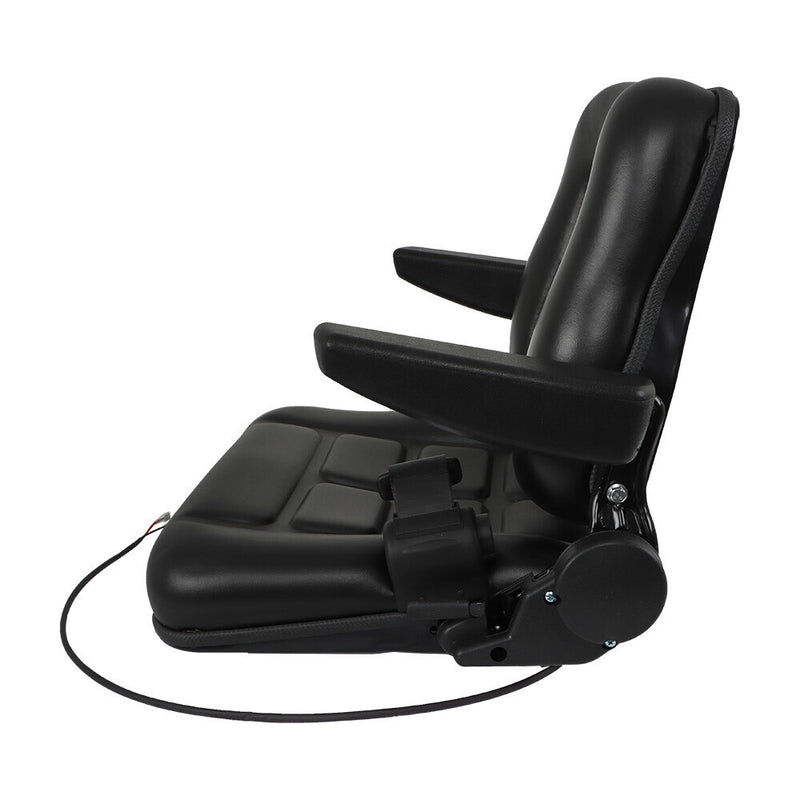 DURAFORCE Universal Folding Seat For Tractor And Forklift With Slide/ Armrest/ Seatbelt