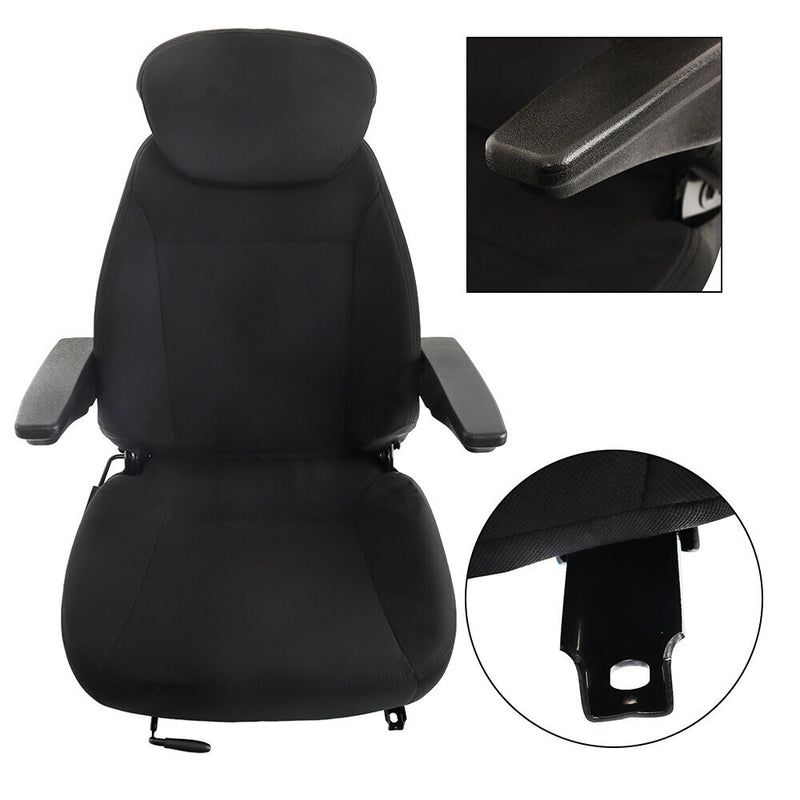 DURAFORCE Black Seat Assembly For New Holland Loader Backhoe 555 555A 555B 555C 555D 555E