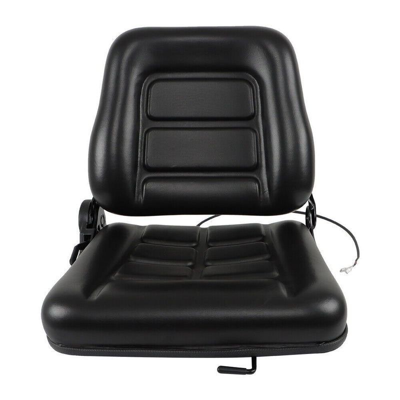 DURAFORCE Forklift Seat Fold Down Tractor Seat with Adjustable Angle Back Universal