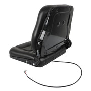 DURAFORCE Forklift Seat Fold Down Tractor Seat with Adjustable Angle Back Universal