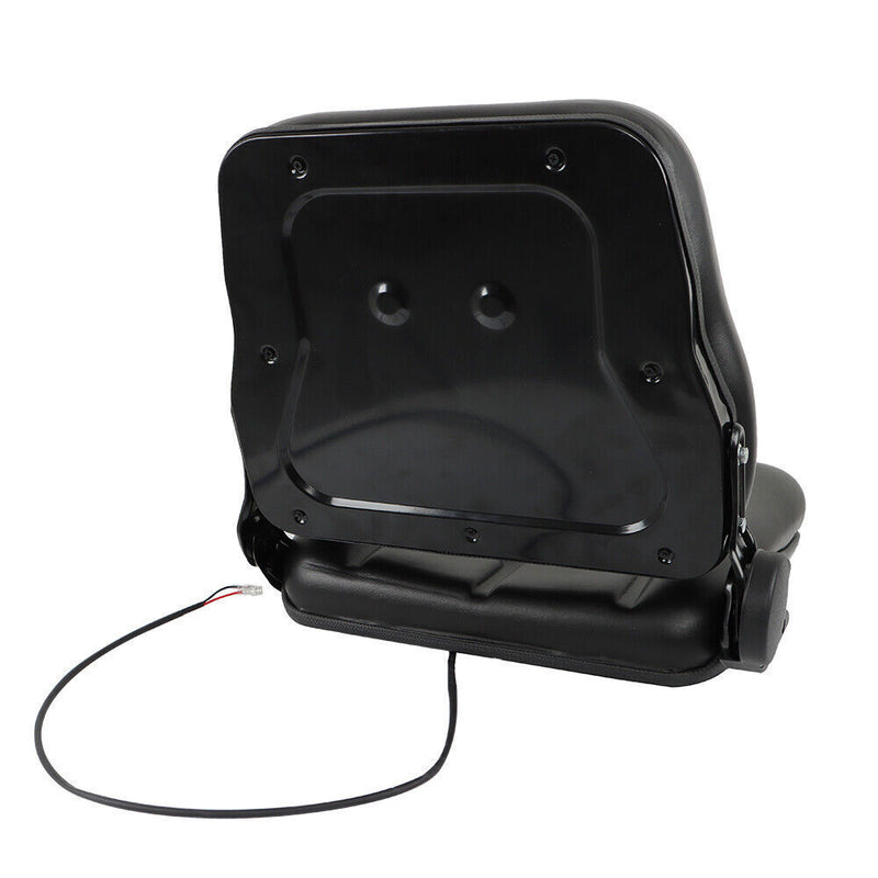 DURAFORCE Forklift Seat Fold Down Tractor Seat with Adjustable Angle Back Universal