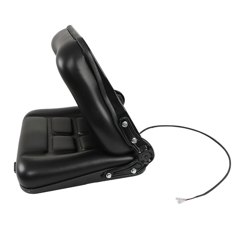 DURAFORCE Forklift Seat Fold Down Tractor Seat with Adjustable Angle Back Universal