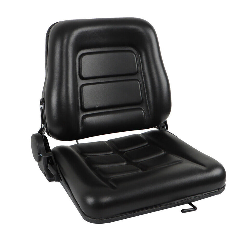 DURAFORCE Forklift Seat Fold Down Tractor Seat with Adjustable Angle Back Universal