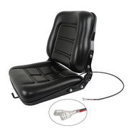DURAFORCE Forklift Seat Fold Down Tractor Seat with Adjustable Angle Back Universal