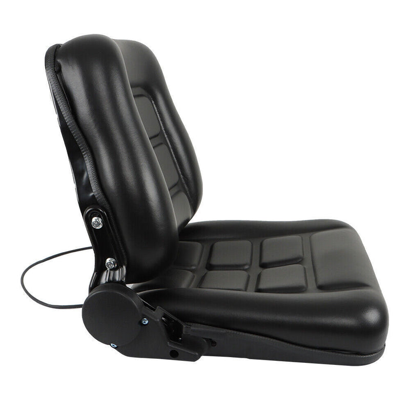 DURAFORCE Forklift Seat Fold Down Tractor Seat with Adjustable Angle Back Universal