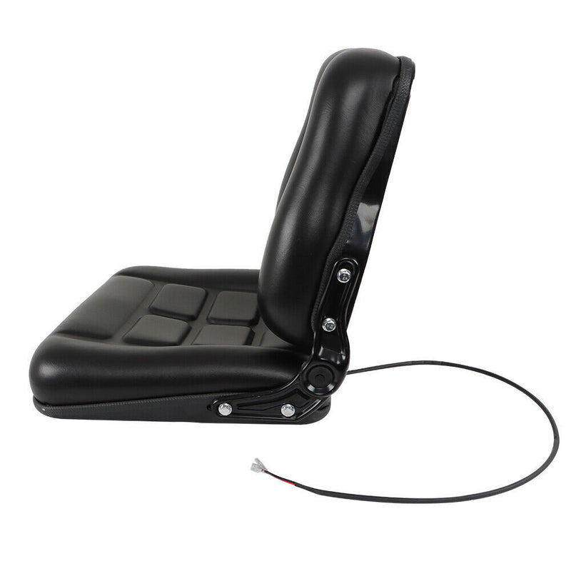 DURAFORCE Forklift Seat Fold Down Tractor Seat with Adjustable Angle Back Universal