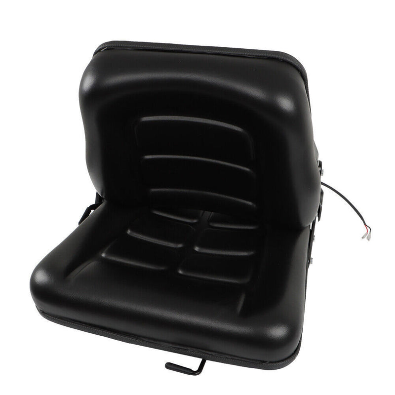 DURAFORCE Forklift Seat Fold Down Tractor Seat with Adjustable Angle Back Universal