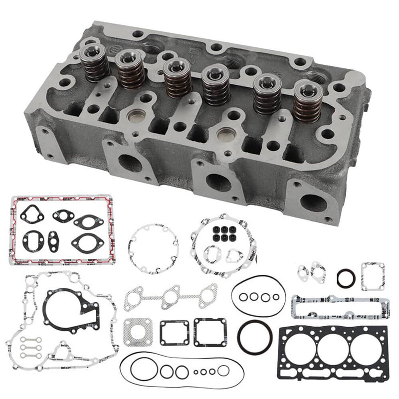DURAFORCE Complete Cylinder Head w/ Valves Gasket Kit For Kubota D1305 B26 FZ2400 RTV1100
