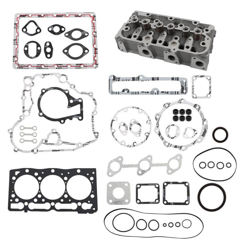 DURAFORCE Complete Cylinder Head w/ Valves Gasket Kit For Kubota D1305 B26 FZ2400 RTV1100