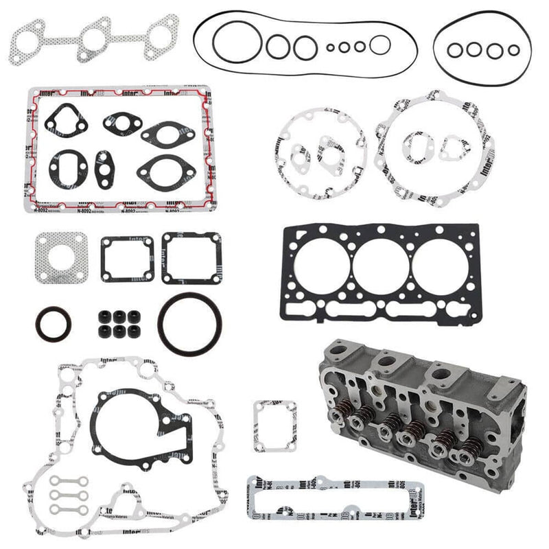 DURAFORCE Complete Cylinder Head w/ Valves Gasket Kit For Kubota D1305 B26 FZ2400 RTV1100
