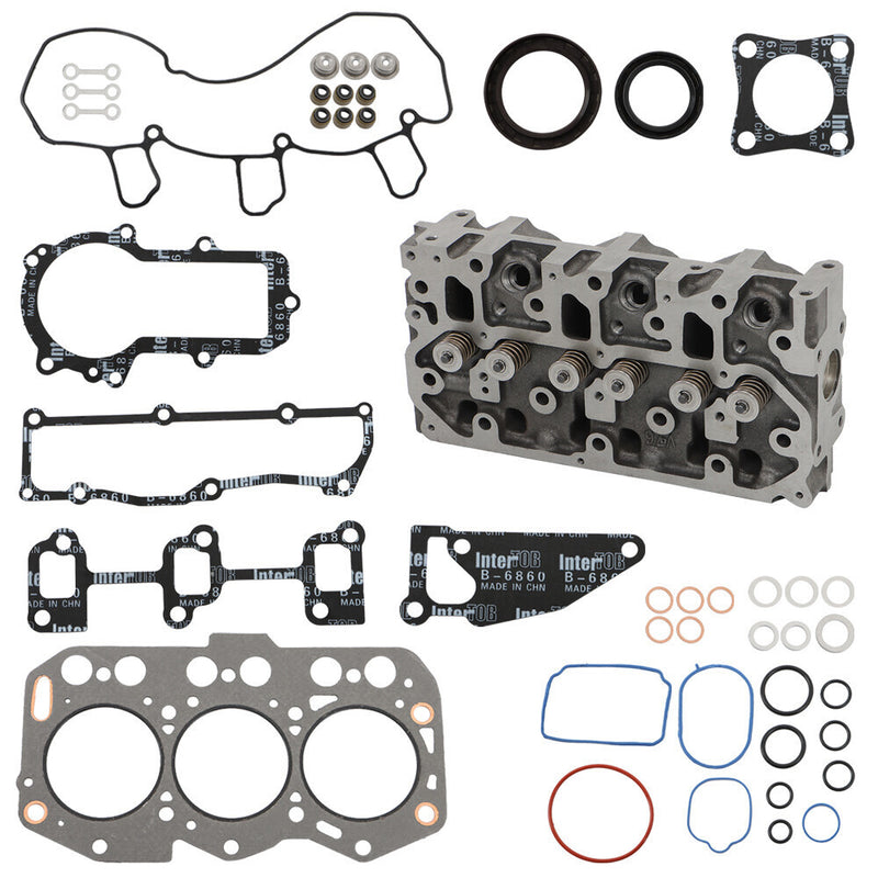 DURAFORCE New Complete Cylinder Head & Full Gasket Set For Yanmar 3TNV76 Komatsu PC22MR-3