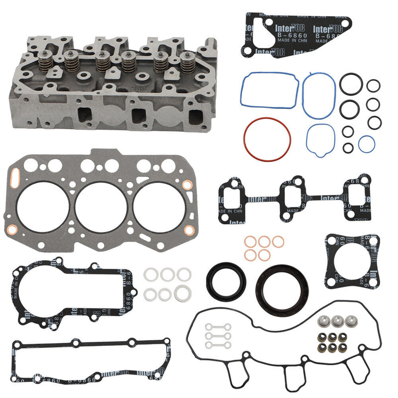 DURAFORCE New Complete Cylinder Head & Full Gasket Set For Yanmar 3TNV76 Komatsu PC22MR-3