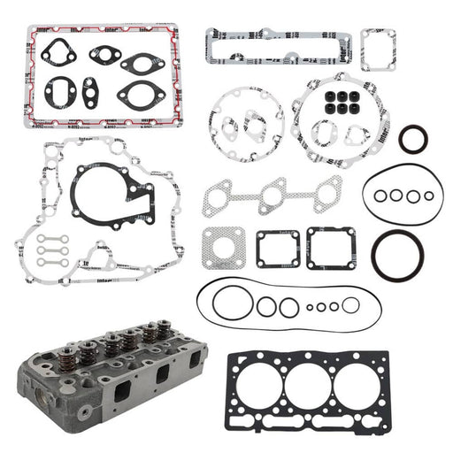 DURAFORCE Complete Cylinder Head w/ Valves Gasket Kit For Kubota D1305 B2620 RTV1100