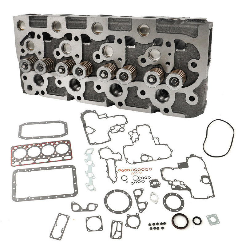 DURAFORCE For Kubota V1902 Bobcat Complete Cylinder Head W/ Valves and Full Gasket Set