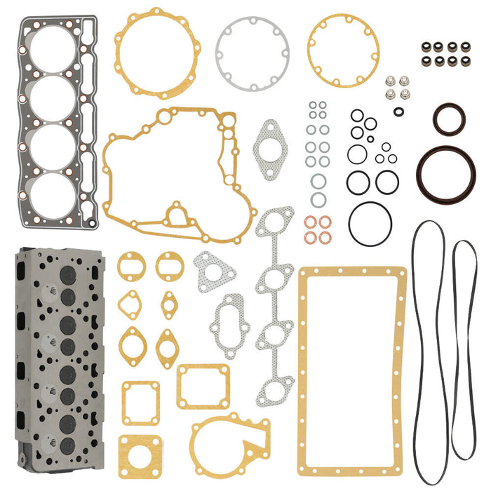 DURAFORCE 1× Complete Cylinder Head Assy+Gasket Kit For Kubota V1505 V1505D Tractor