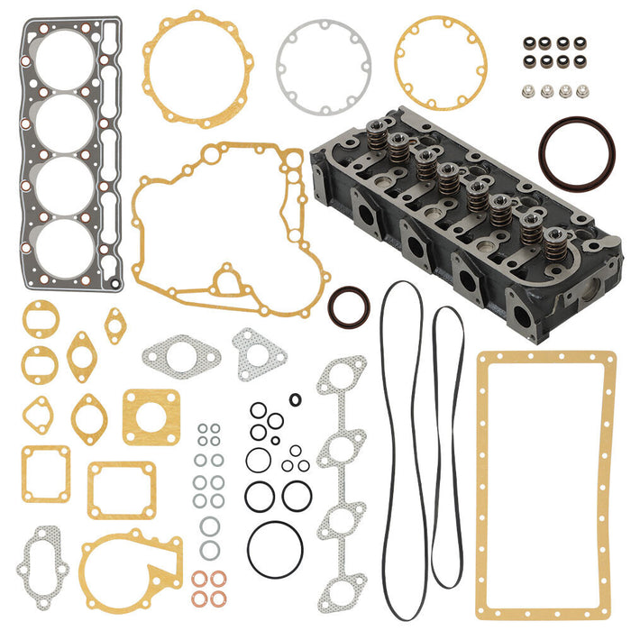 DURAFORCE 1× Complete Cylinder Head Assy+Gasket Kit For Kubota V1505 V1505D Tractor