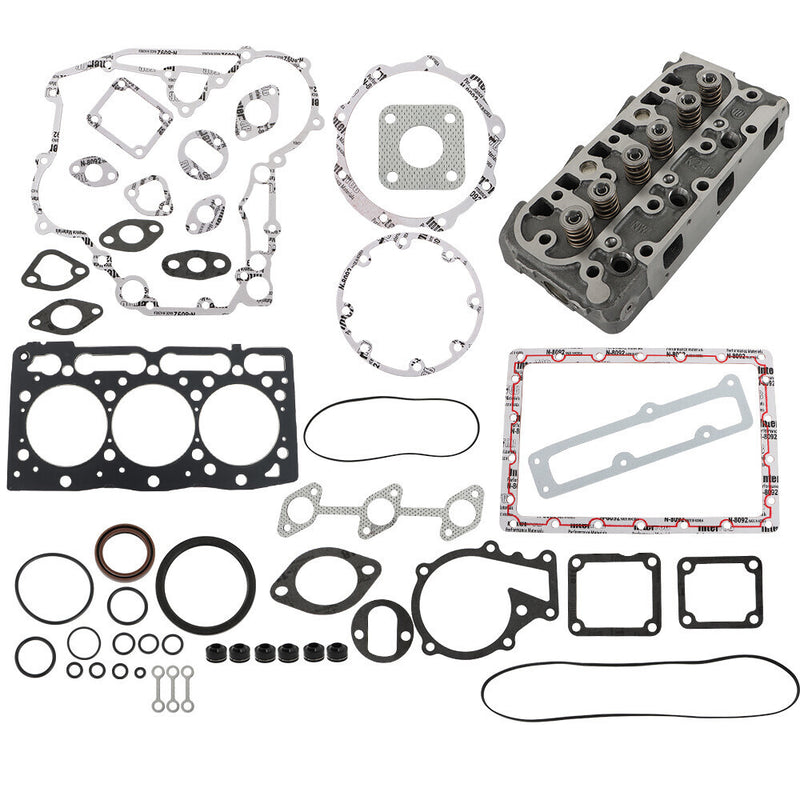 DURAFORCE 16022-0304 Complete Cylinder Head W/ Full Gasket Kit For Kubota D1105 RTV1100