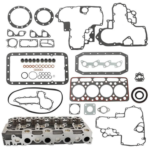 DURAFORCE Complete Cylinder Head & Gasket For Kubota V1902 Holland Skid Steer L555 L553