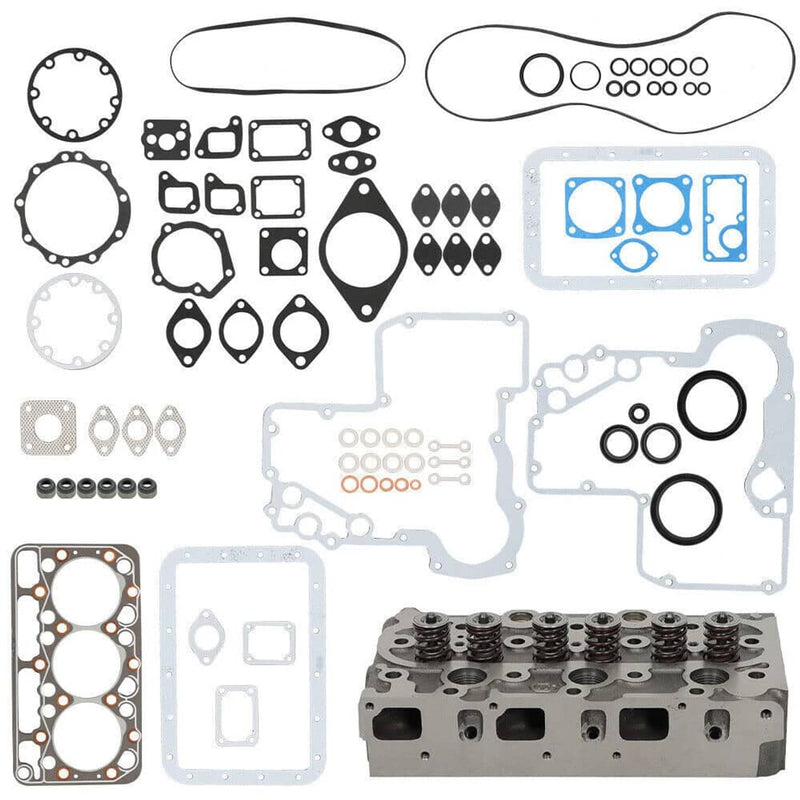 DURAFORCE For Kubota D950 D850 Engine Complete Cylinder Head w/ Valves + Full Gasket Kit