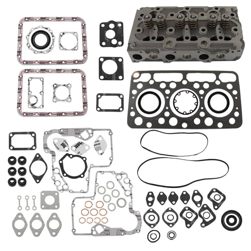 DURAFORCE Fits For Kubota D750 Engine Complete Cylinder Head Assy & Full Gasket Kit