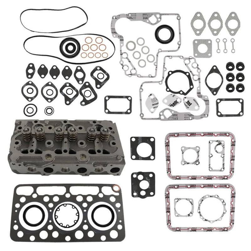 DURAFORCE Fits For Kubota D750 Engine Complete Cylinder Head Assy & Full Gasket Kit