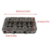 DURAFORCE Fits For Kubota D750 Engine Complete Cylinder Head Assy & Full Gasket Kit