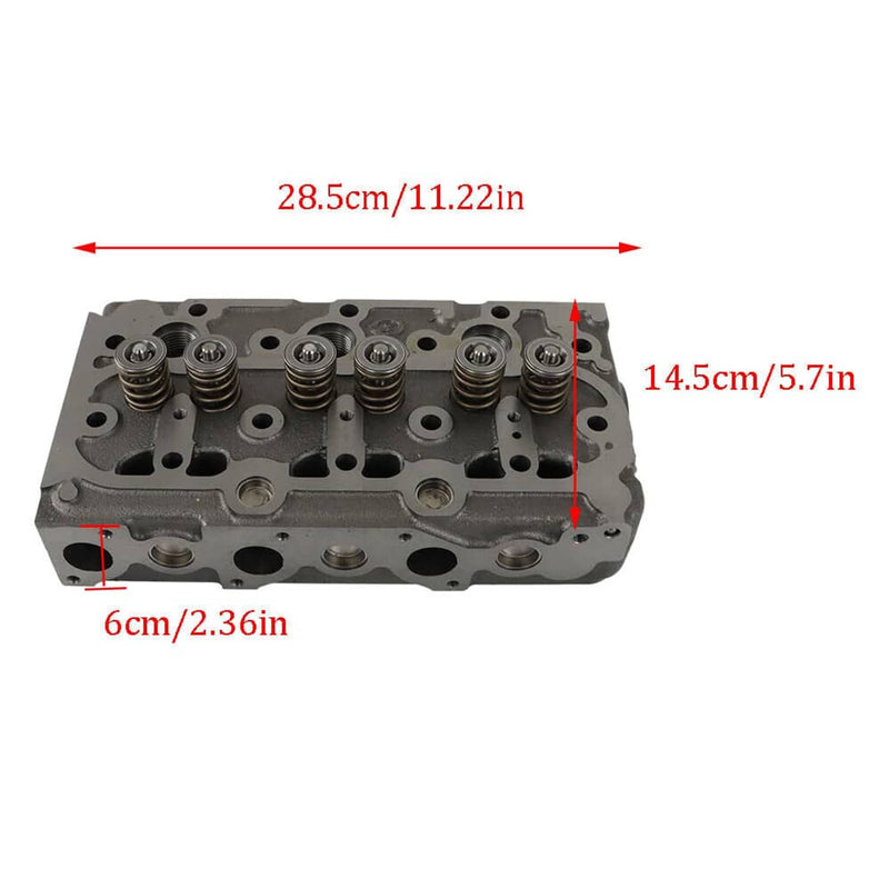 DURAFORCE Fits For Kubota D750 Engine Complete Cylinder Head Assy & Full Gasket Kit