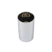 DURAFORCE Rear 33mm Chrome Semi Truck Wheel Axle Covers w/ Hub Caps Lug Nuts Set of 4