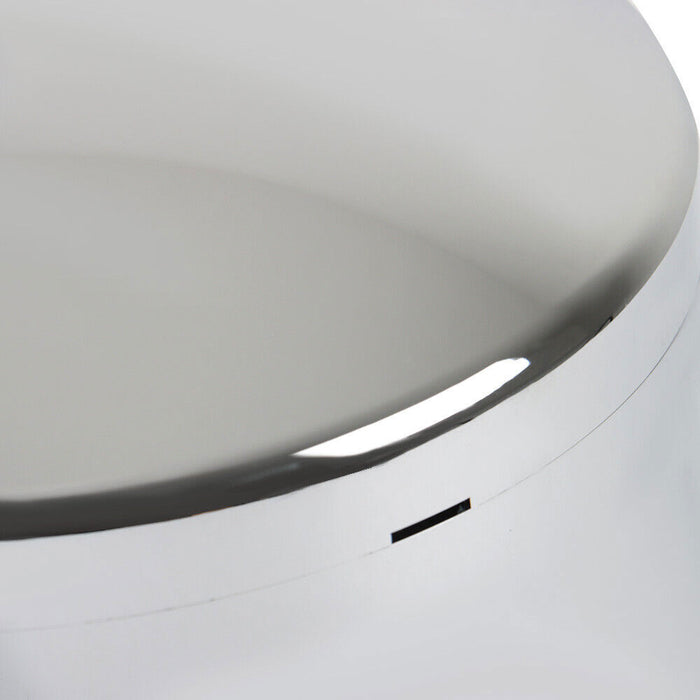 DURAFORCE Rear 33mm Chrome Semi Truck Wheel Axle Covers w/ Hub Caps Lug Nuts Set of 4