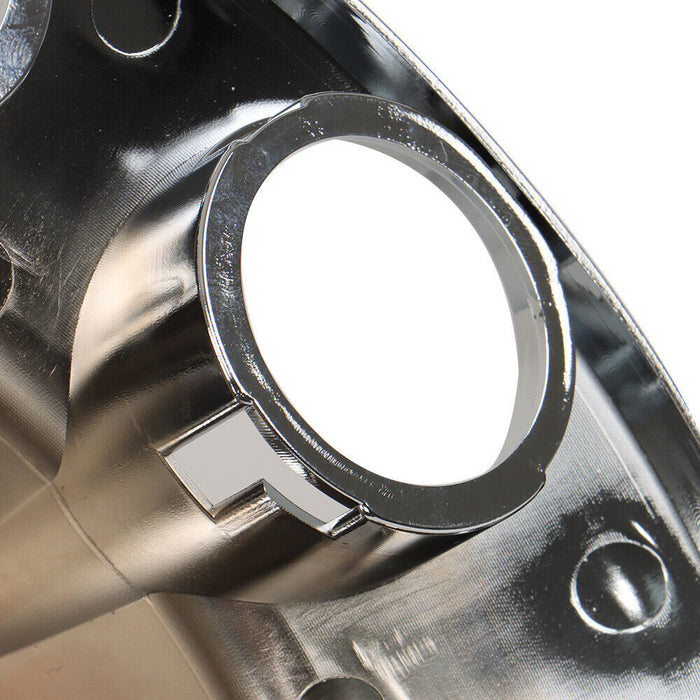 DURAFORCE Rear 33mm Chrome Semi Truck Wheel Axle Covers w/ Hub Caps Lug Nuts Set of 4