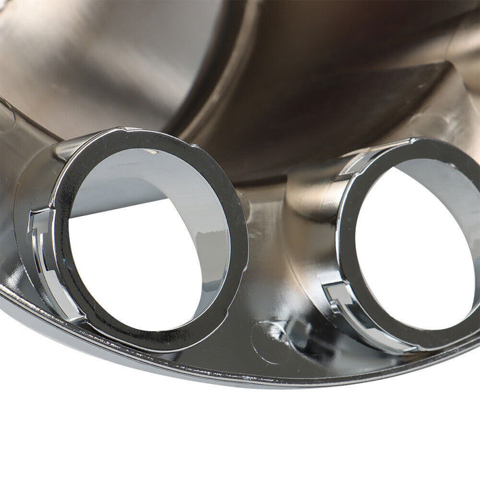 DURAFORCE Rear 33mm Chrome Semi Truck Wheel Axle Covers w/ Hub Caps Lug Nuts Set of 4