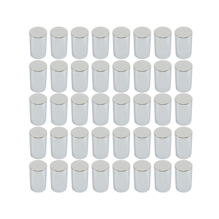 DURAFORCE Rear 33mm Chrome Semi Truck Wheel Axle Covers w/ Hub Caps Lug Nuts Set of 4