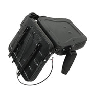 DURAFORCE Universal Forklift Seat PVC Tractor Seat Foldable W/ Armrests & Safety Switch