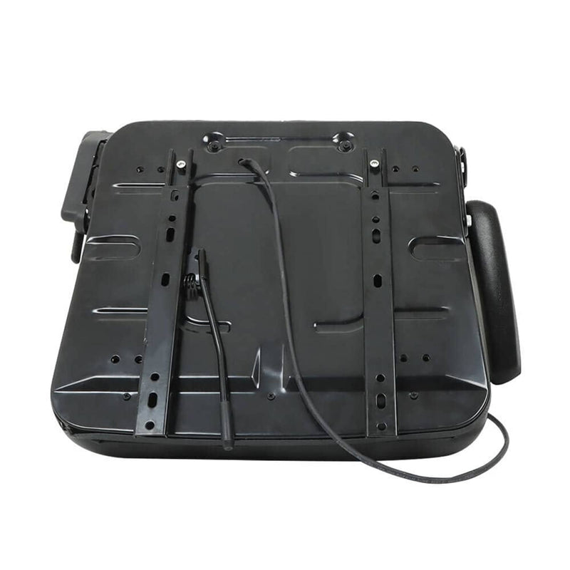 DURAFORCE Universal Forklift Seat PVC Tractor Seat Foldable W/ Armrests & Safety Switch