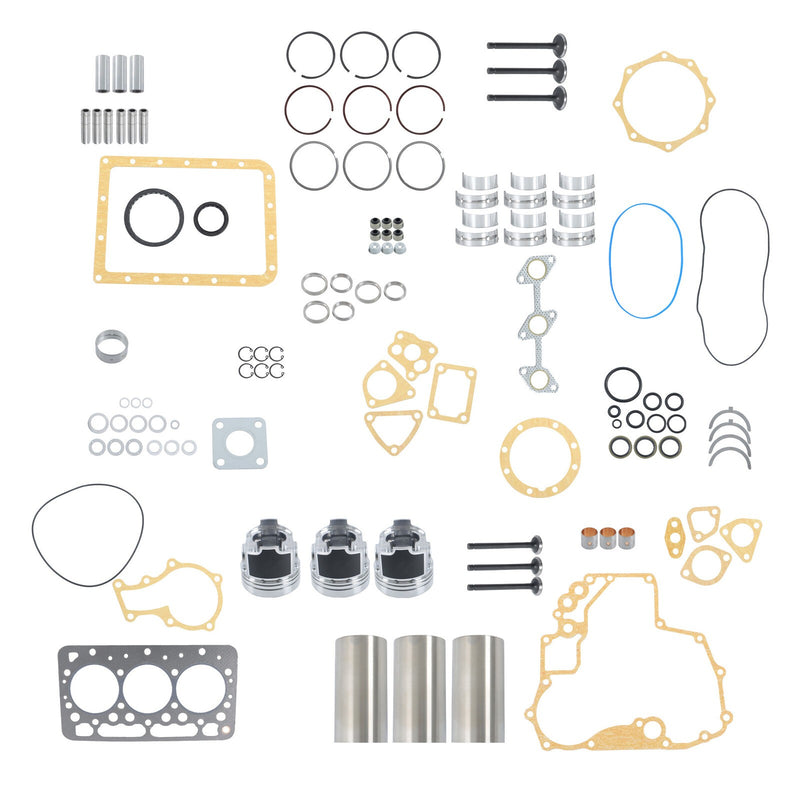 DURAFORCE D662 For Kubota Rebuild Overhaul Kit With Gasket Set Bearing&Valve Train Engine