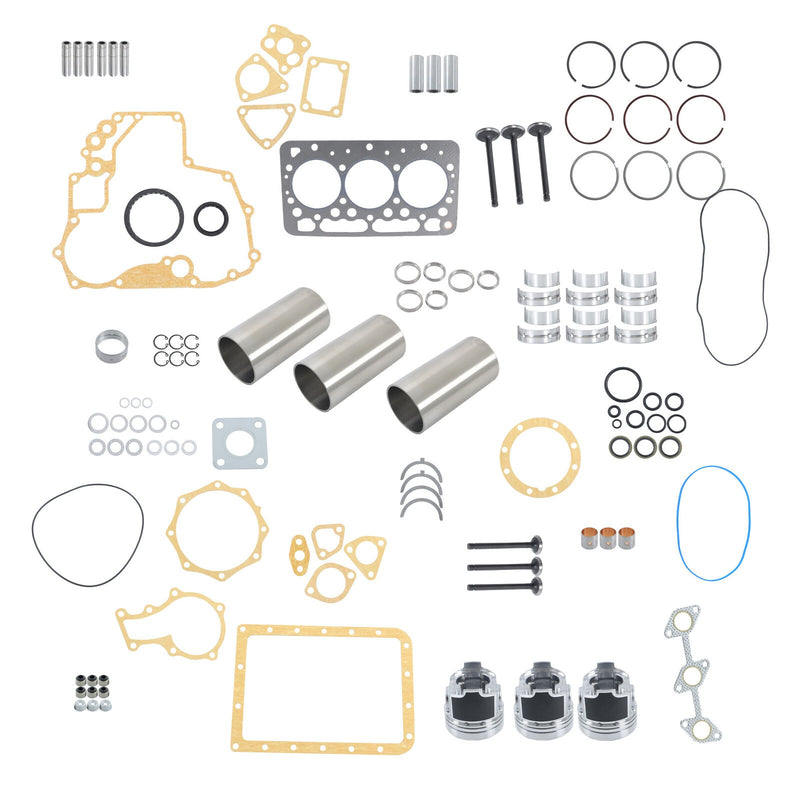 DURAFORCE D662 For Kubota Rebuild Overhaul Kit With Gasket Set Bearing&Valve Train Engine
