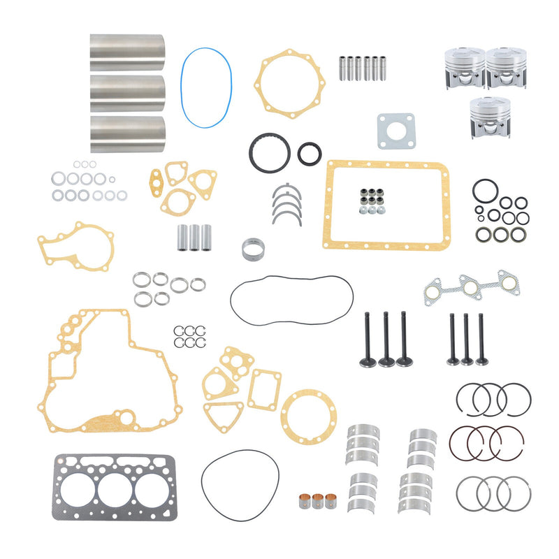 DURAFORCE D662 For Kubota Rebuild Overhaul Kit With Gasket Set Bearing&Valve Train Engine